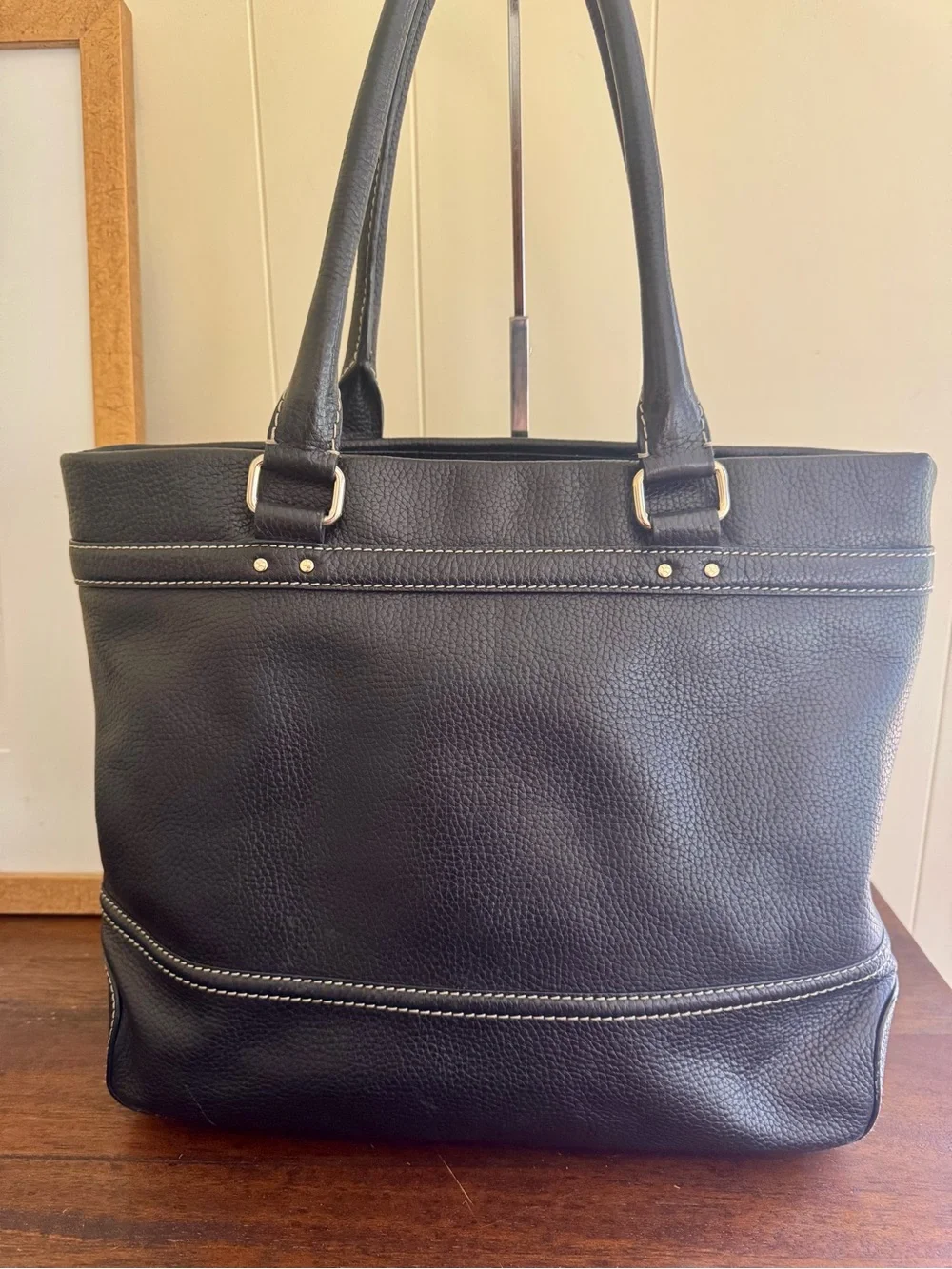 Kate Spade Vintage Blakely Andover Black Leather Tote Bag